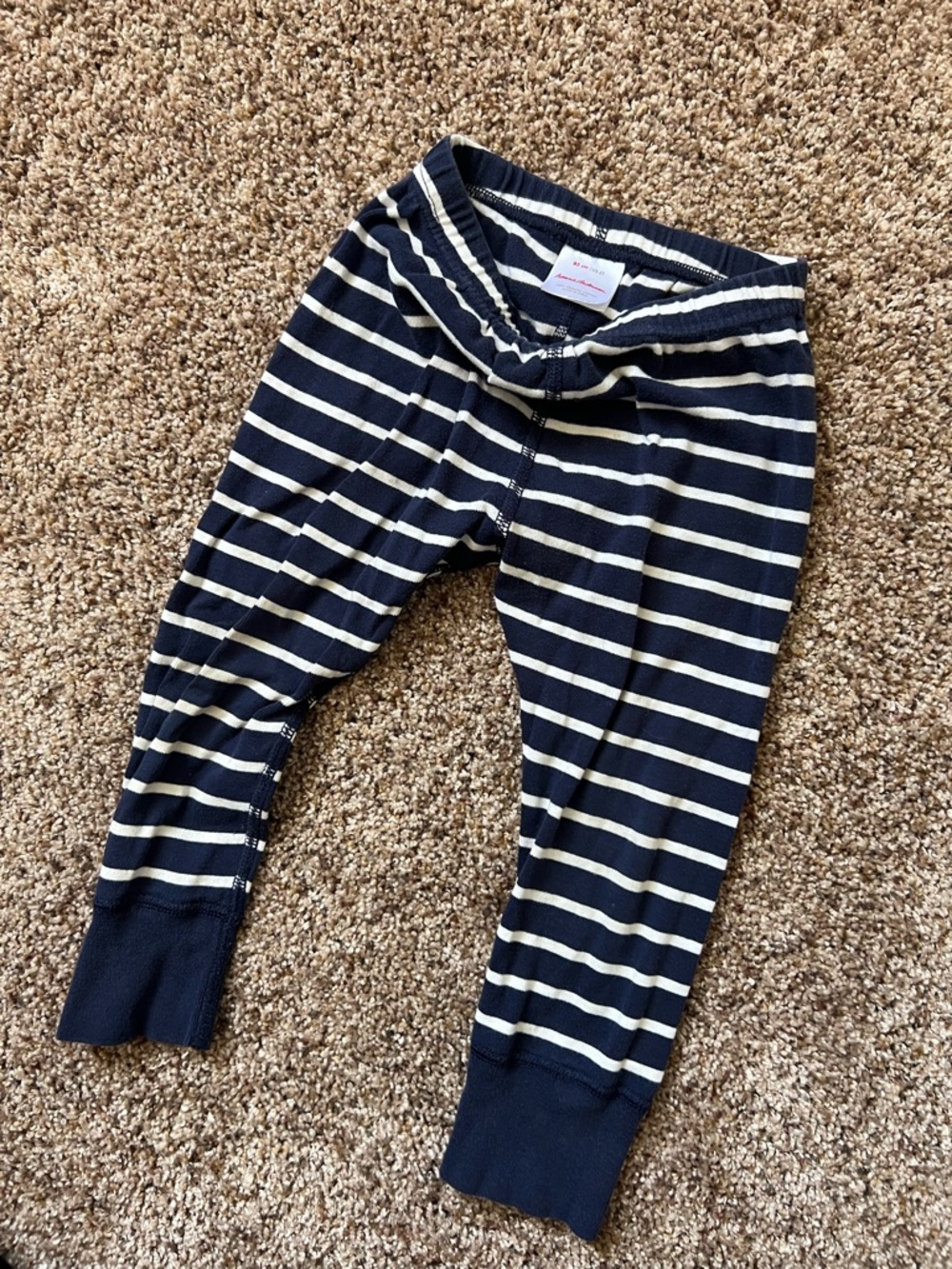 Hanna Andersson Navy and White Striped Kids Bottoms